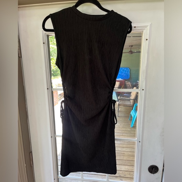 NWOT Gorglitter Cut Out Ruched Drawstring Mini Dress - Picture 3 of 13